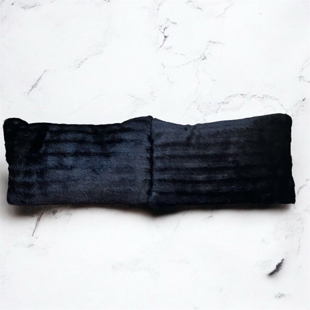 NWOT New Two (2) Aviva Black Faux Fur Textured Luxury Accent Decorative Pillows.